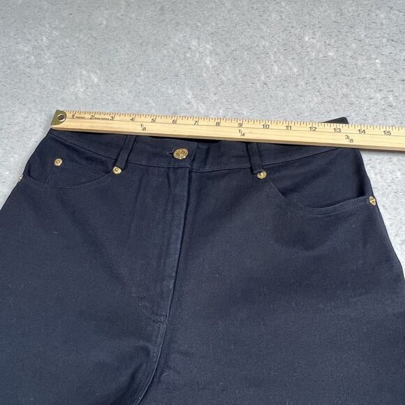 St. John Sport by Marie Gray Pants Womens 6 Black High Rise Straight Leg Raw Hem - Picture 8 of 12